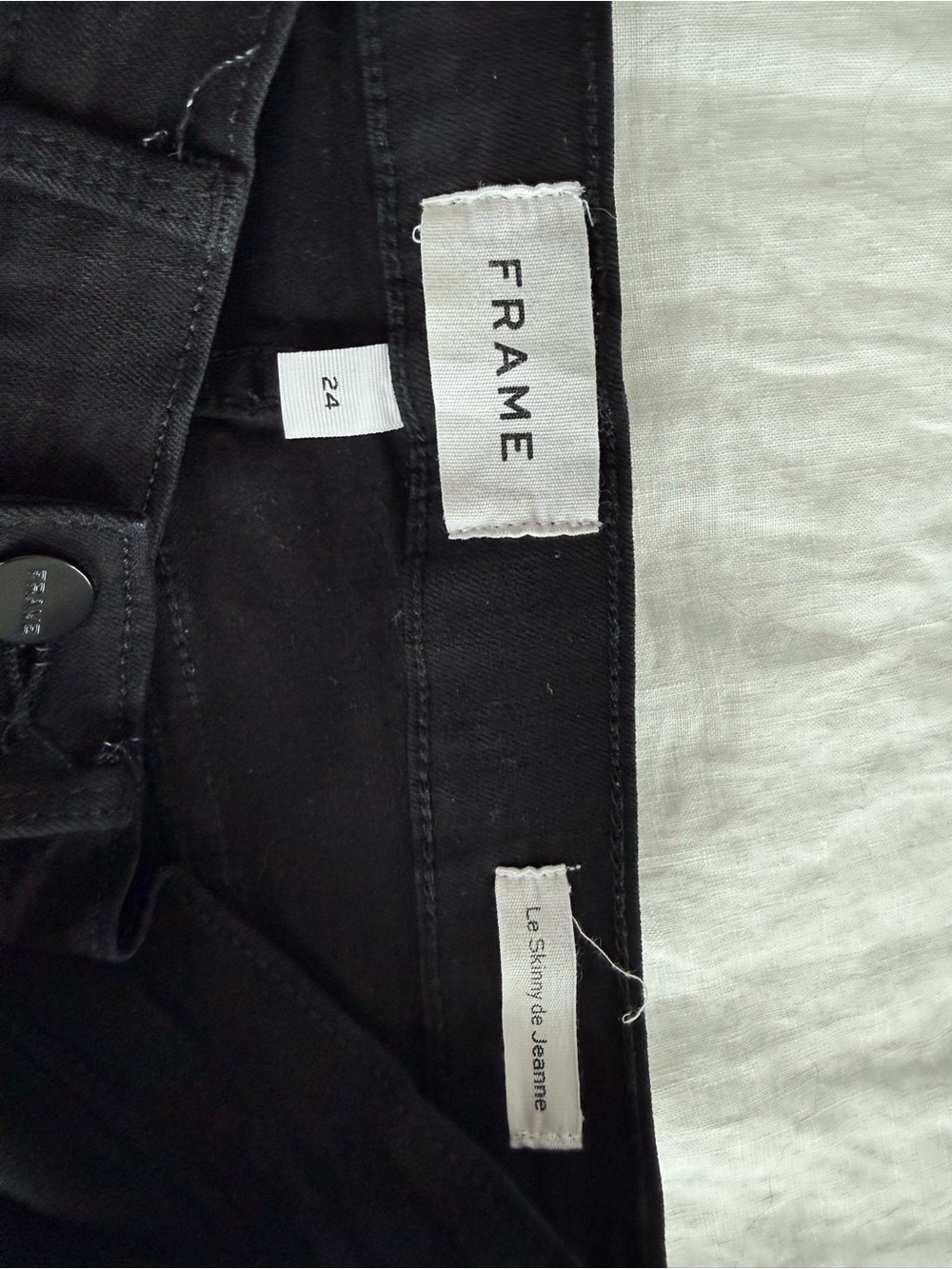 Frame Denim Black Skinny Jeans